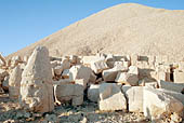 Nemrut Dagi Milli Parki, the tomb of King  Antiochos I, west terrace